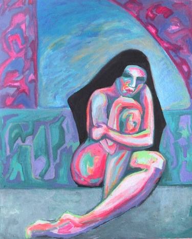 Original Expressionism Nude Paintings by Raquel Sarangello