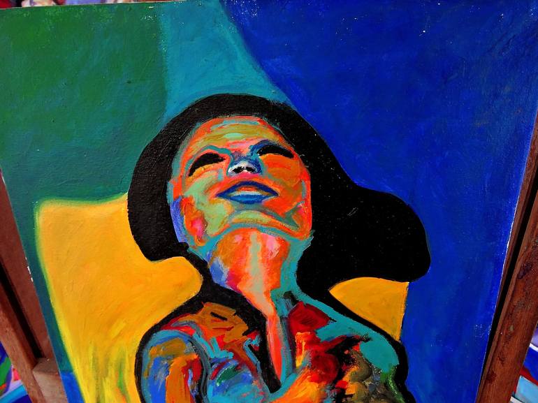 Original Expressionism Love Painting by Raquel Sarangello