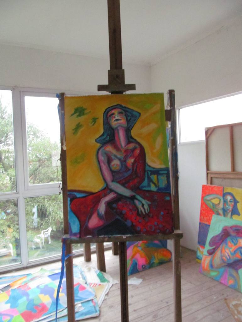 Original Erotic Painting by Raquel Sarangello