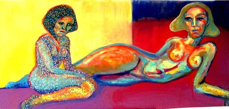 Original Figurative Erotic Painting by Raquel Sarangello