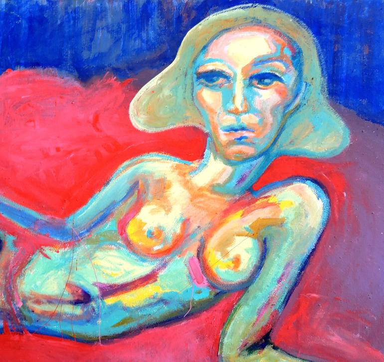 Original Figurative Erotic Painting by Raquel Sarangello