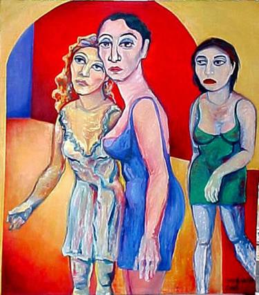 Original Figurative Women Paintings by Raquel Sarangello