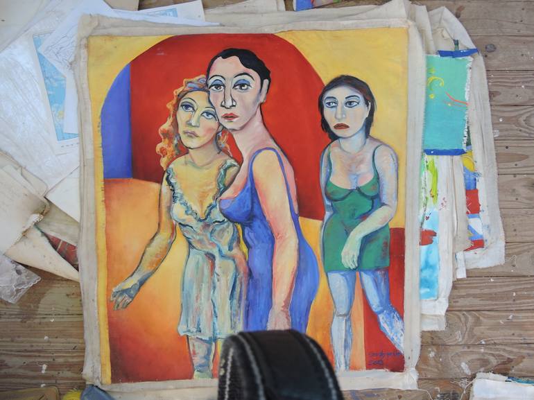 Original Figurative Women Painting by Raquel Sarangello