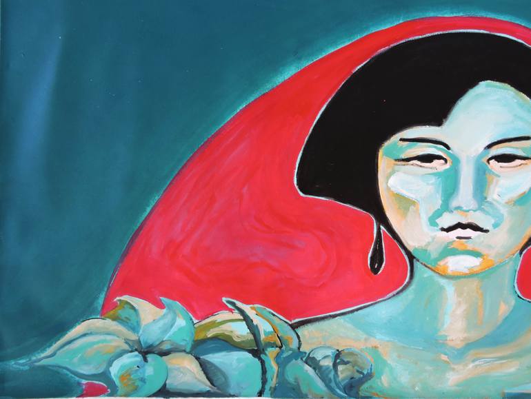 Original Contemporary People Painting by Raquel Sarangello