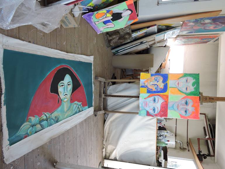 Original Contemporary People Painting by Raquel Sarangello