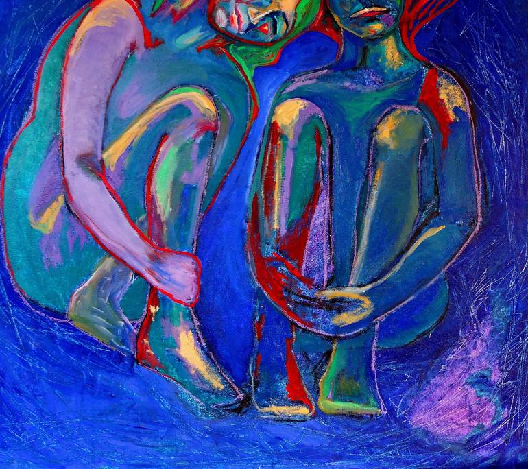 Original Expressionism Love Painting by Raquel Sarangello