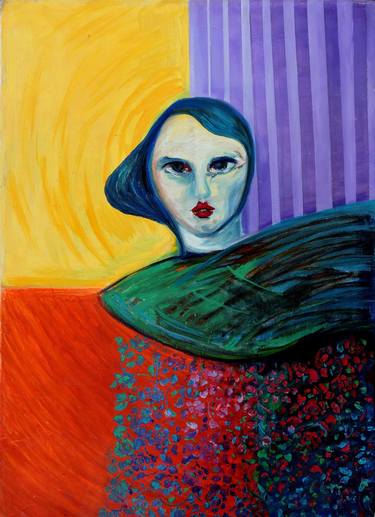 Original Expressionism Portrait Paintings by Raquel Sarangello