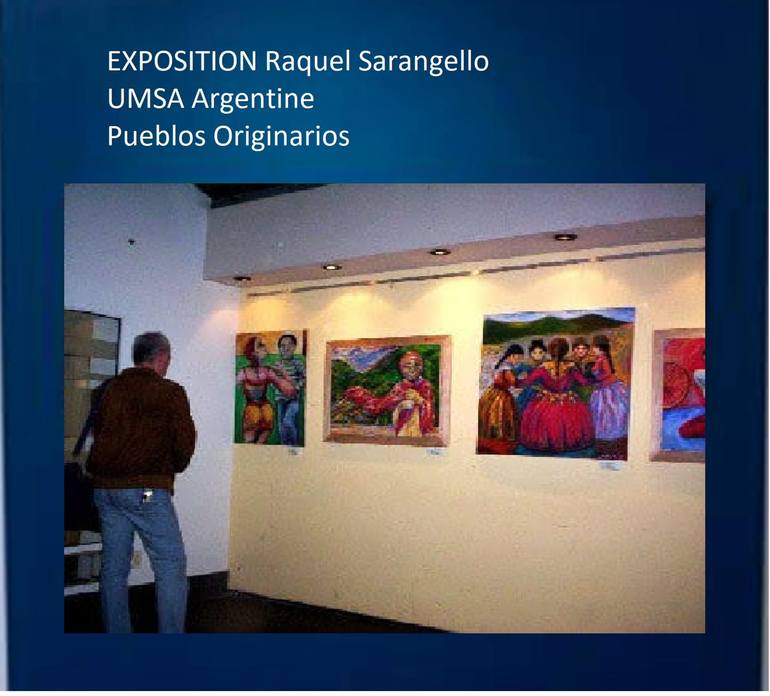Original Expressionism World Culture Painting by Raquel Sarangello