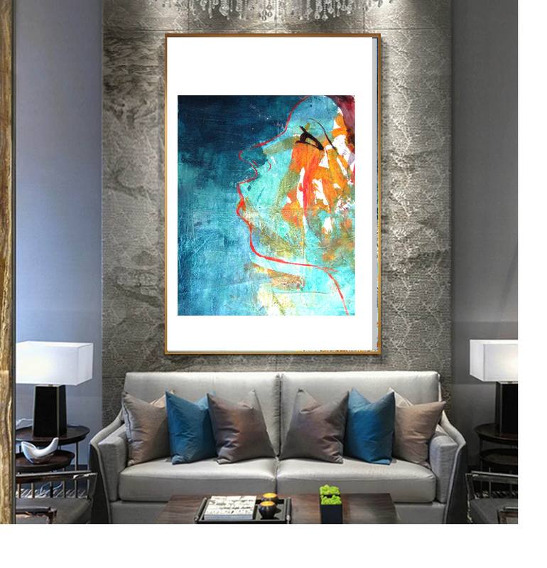 Original Figurative Love Painting by Raquel Sarangello
