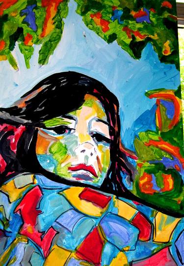 Original Expressionism Portrait Paintings by Raquel Sarangello