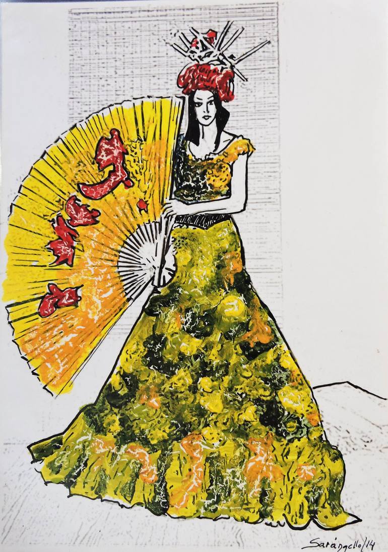 Original Fashion Painting by Raquel Sarangello