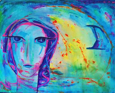 Print of Abstract Expressionism Portrait Paintings by Raquel Sarangello
