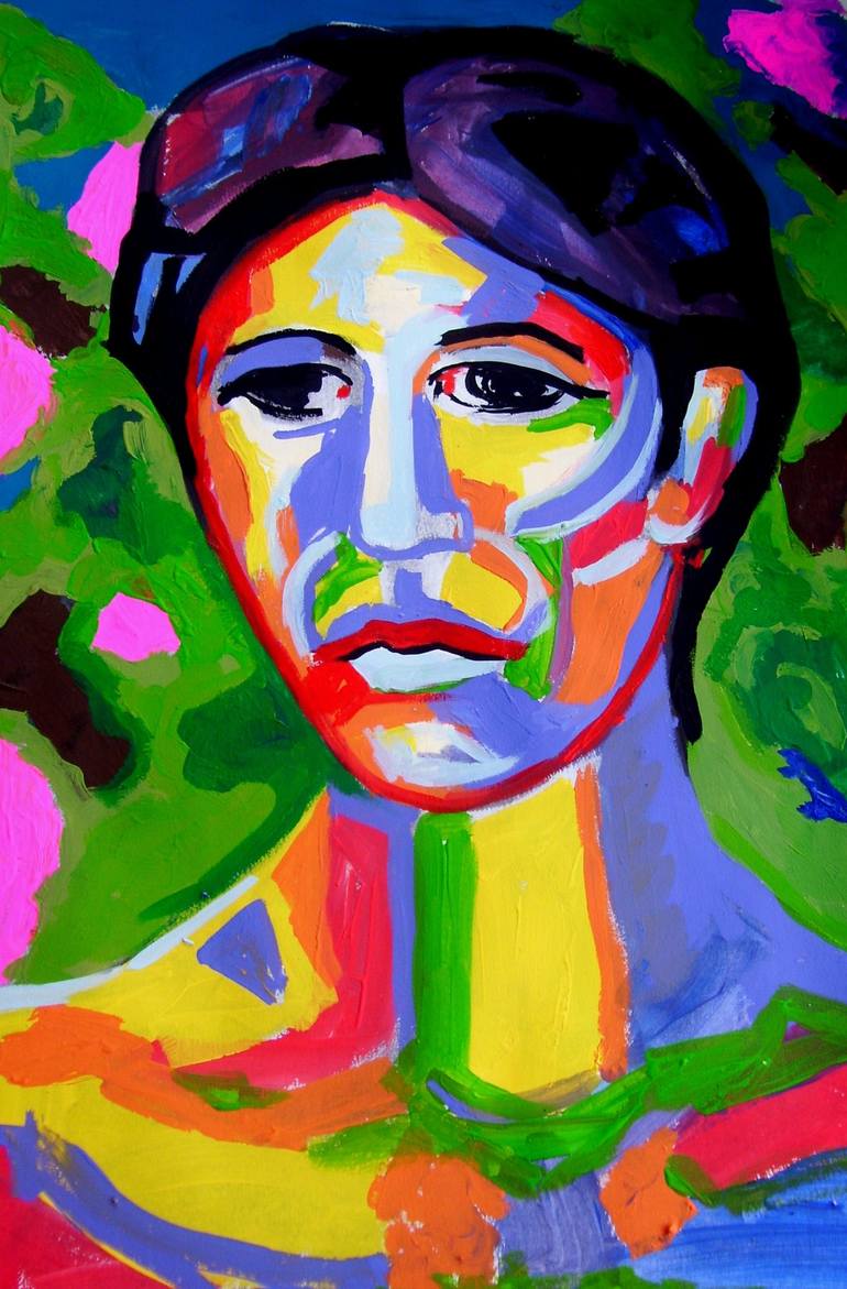 Original Portrait Painting by Raquel Sarangello