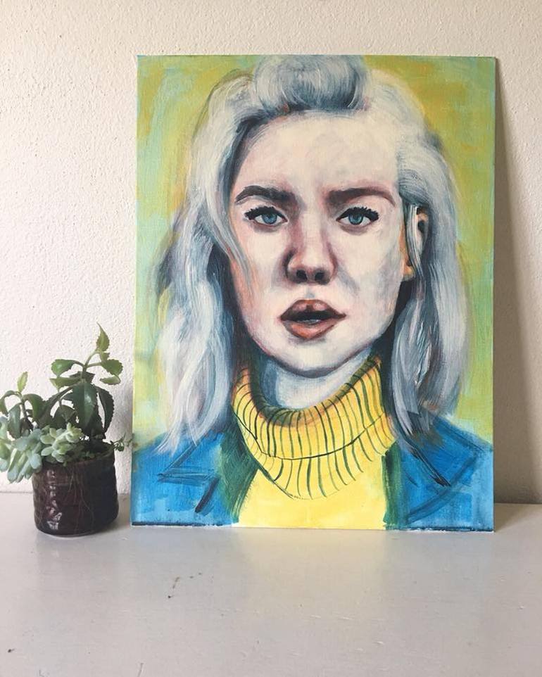Original Expressionism People Painting by Beth Wyn