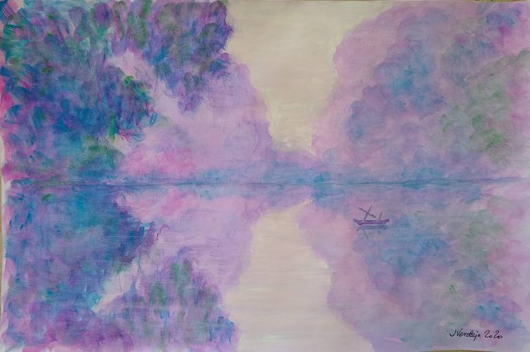 Following Monet at a distance Painting by Joseph Verdejo | Saatchi Art