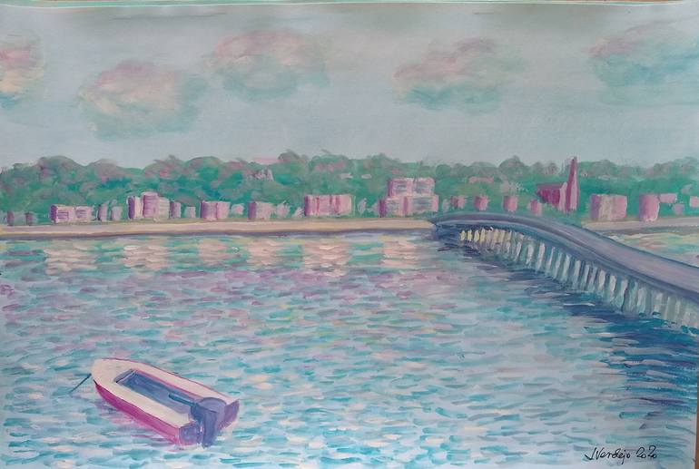 Davis Islands Bridge Painting by Joseph Verdejo | Saatchi Art
