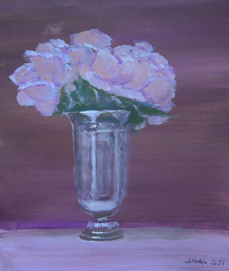 Peonies 2 Painting by Joseph Verdejo | Saatchi Art