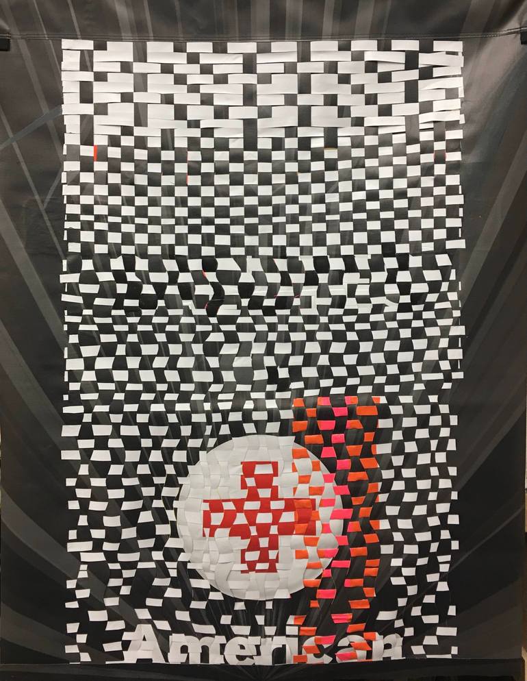 Original Geometric Abstract Mixed Media by Shelley Heffler