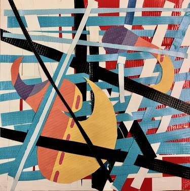 Original Geometric Collage by Shelley Heffler