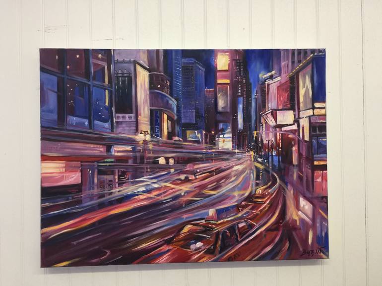 Original Abstract Cities Painting by Whitney Babin