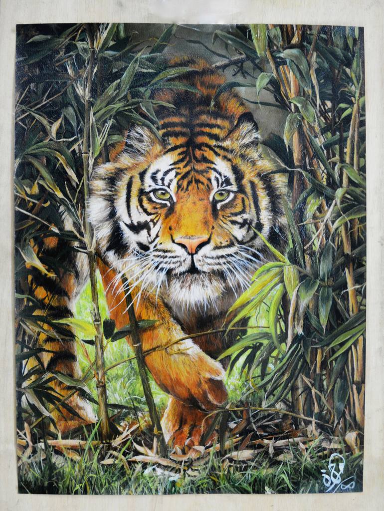 Emerald of Bengal - Realistic painting of a bengal Tiger