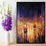 Original modern city painting.
Impressionistic streets, glowing, almost burning!
In a style similar to cyberpunk, vaporwave, synthwave and alike.

"GLOWING TRAM", 2019

- Oil on canvas.
- 24x16'' (60x42cm)
- Framed in a black frame.
- Wired on the back for hanging.
- Signed and dated by the artist.

Thank you for your visit!