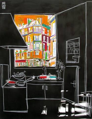 Print of Interiors Paintings by Anicet Olivier