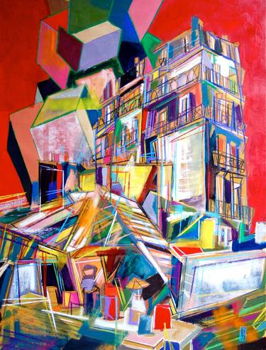 Print of Abstract Expressionism Cities Paintings by Anicet Olivier