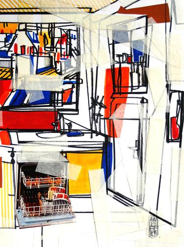 Print of Abstract Expressionism Kitchen Drawings by Anicet Olivier