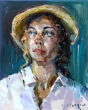 Original Fine Art Portrait Paintings by Vira Ustianska