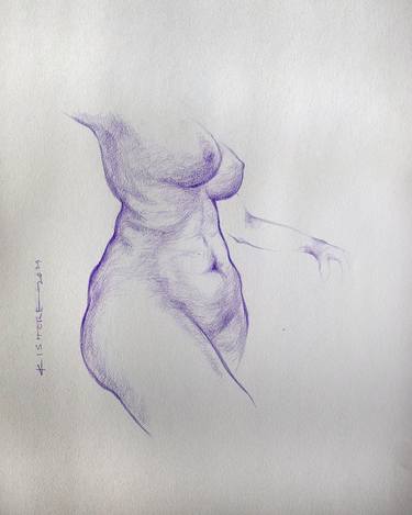 Original Figurative Women Drawing by Kishore Pratim Biswas