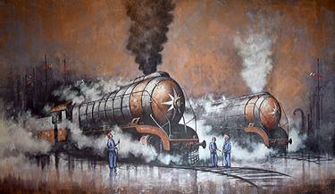 Original Documentary Transportation Paintings by Kishore Pratim Biswas