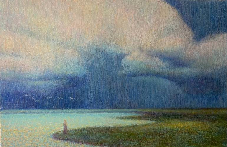 Original Realism Seascape Drawings by Nataliia Zaharuk