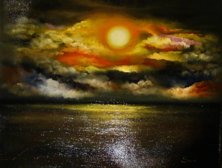 Original Realism Landscape Painting by Sadi Stern Malek Nosrat