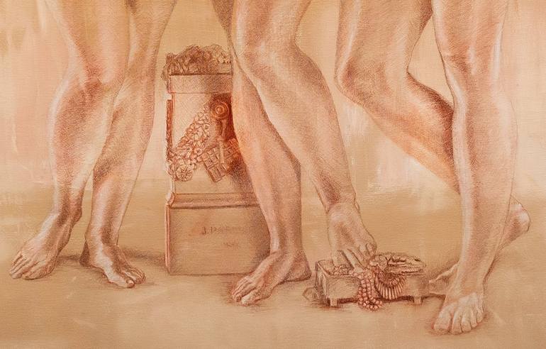 Original Illustration Nude Painting by Flávio de Barros