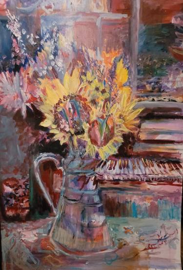 Original Expressionism Floral Paintings by Charlotte Willoughby-Paul