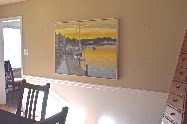 Original Fine Art Boat Painting by John Pompeo