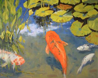 Original Fine Art Fish Painting by John Pompeo