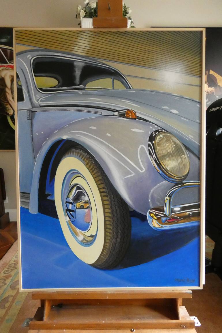 Original Figurative Car Painting by Jose Ramon Muro
