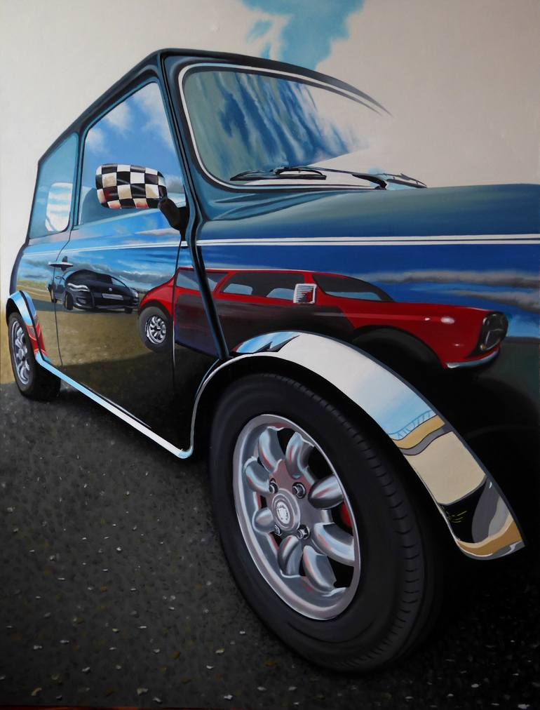 Mini Cooper, the legend Painting by Jose Ramon Muro | Saatchi Art