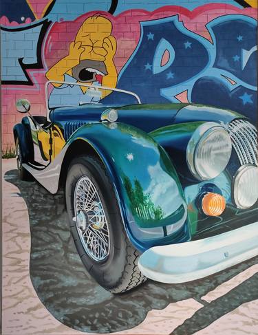 Original Figurative Automobile Paintings by Jose Ramon Muro