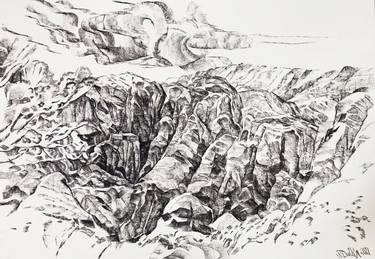 Meteora. Snow-covered rocks thumb