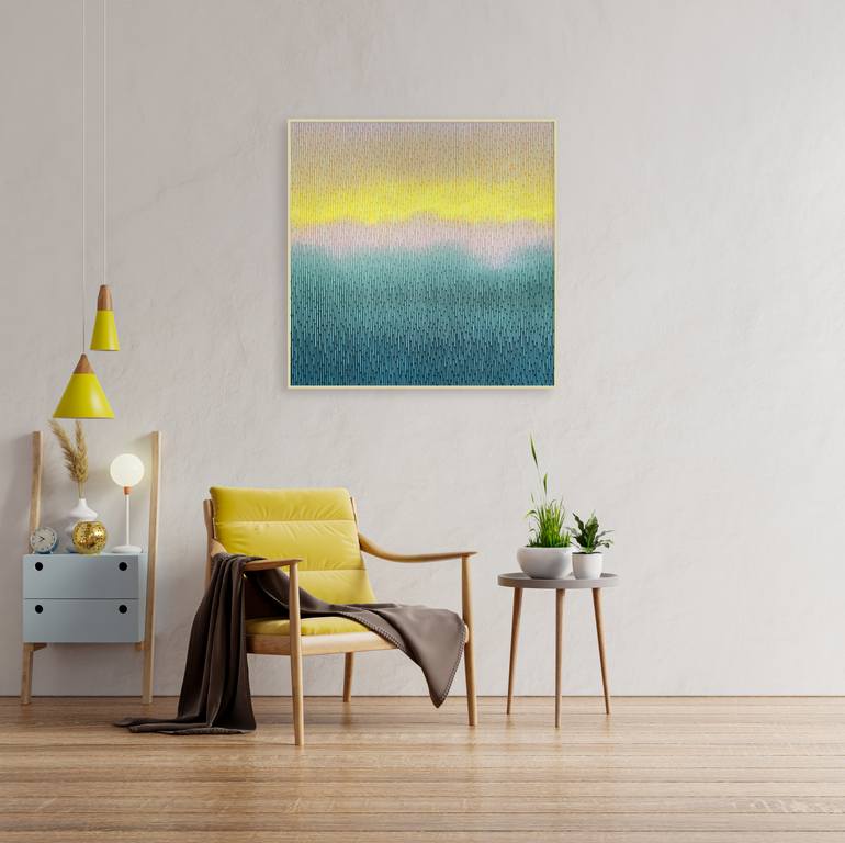 Original Abstract Language Painting by Vasyl Kolodiy