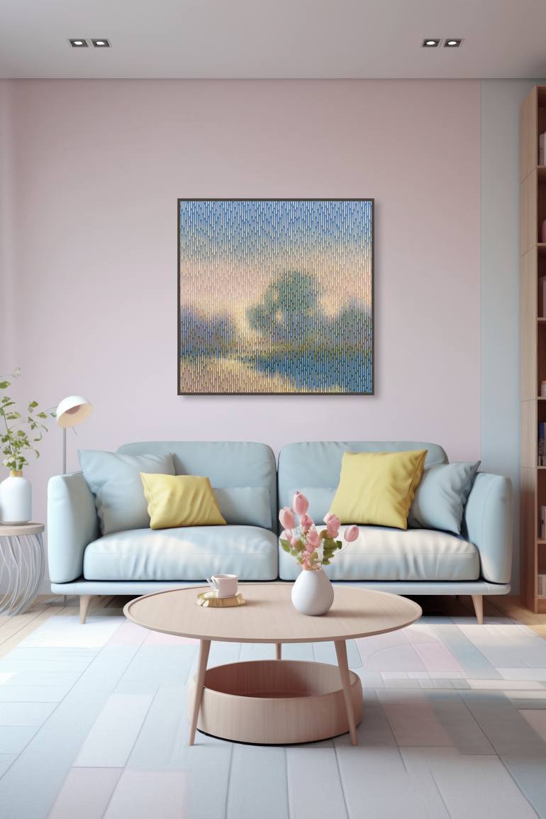 Original Abstract Landscape Painting by Vasyl Kolodiy
