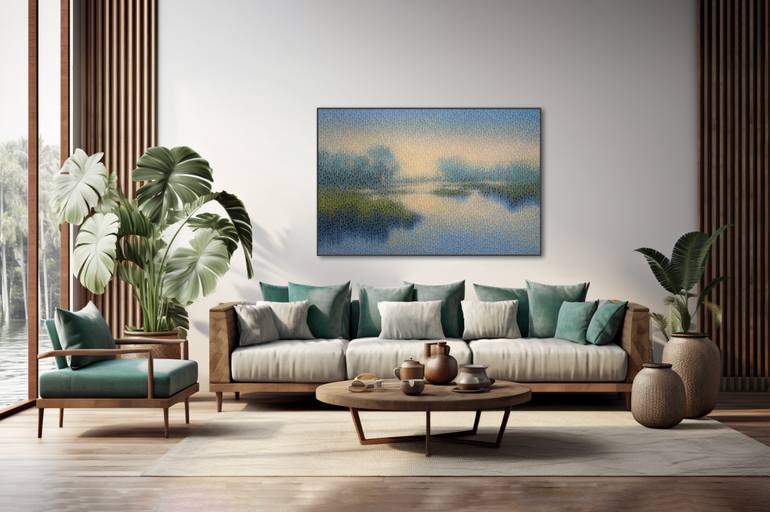 Original Abstract Landscape Painting by Vasyl Kolodiy