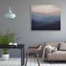 Mockup painting on the wall in the living room interior