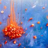 Orangasm On Blue by Michael Jiroch