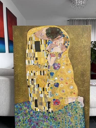 Saatchi Art Artist Olga Heimbach; Paintings, “Klimt Kiss” #art
