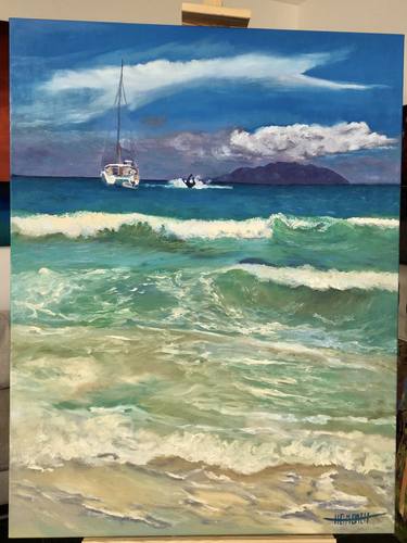 Original Expressionism Seascape Paintings by Olga Heimbach
