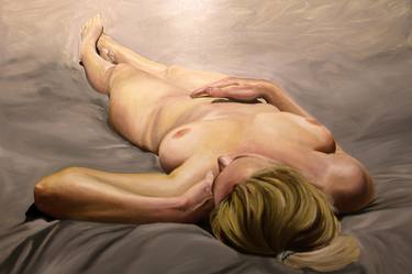 Print of Realism Nude Paintings by Franklin Delgado